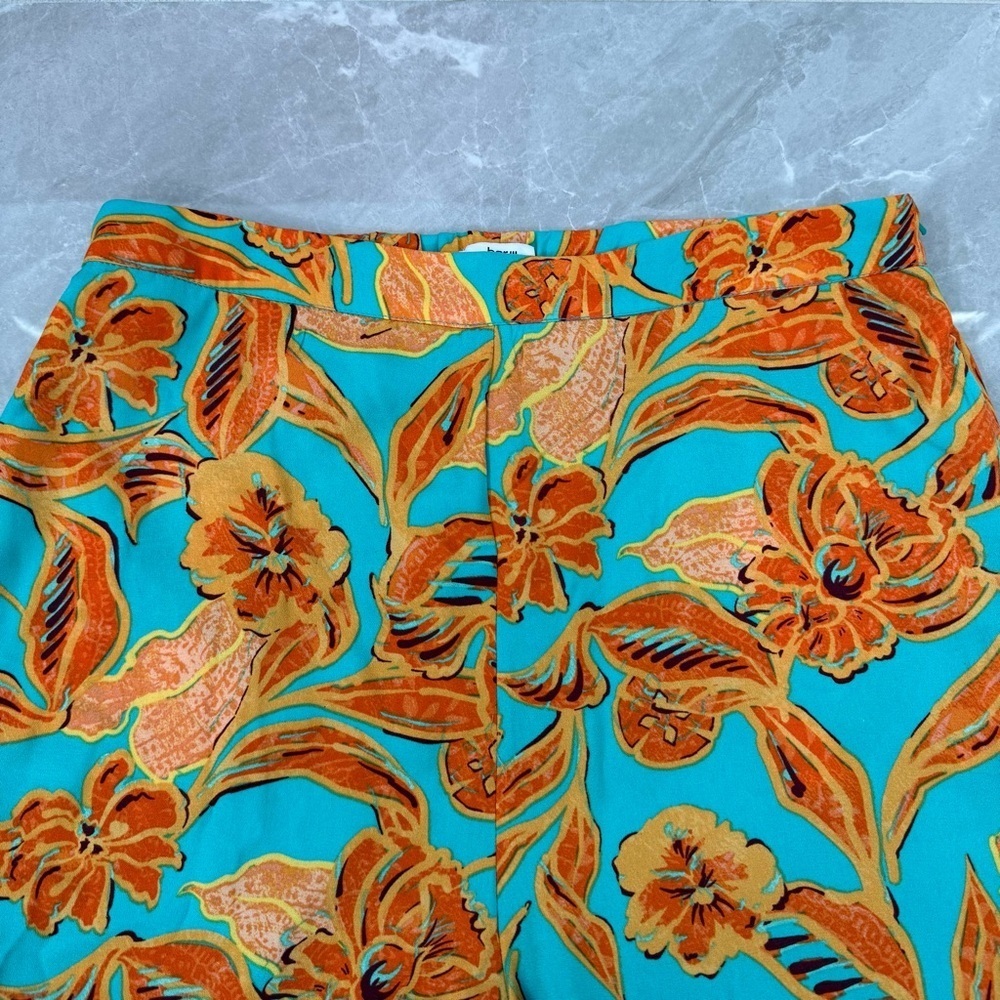 Women’s Bar III Trendy Floral Flat Front Wide Leg Pants Plus Size 14 Petite - Picture 7 of 16
